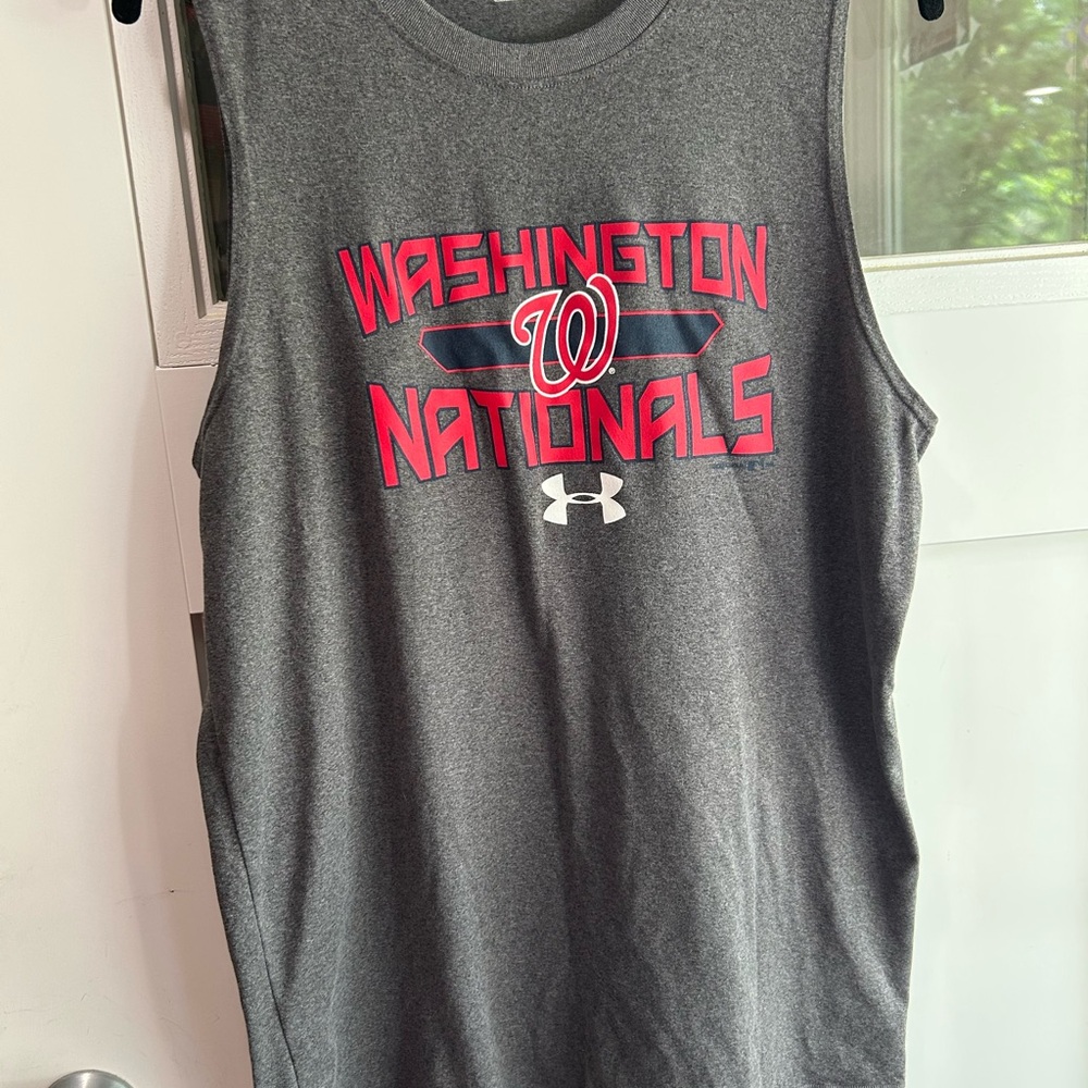 Under Armour Gray Washington Nationals "women's cut" Tank
